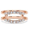 Shared Prong Wedding Ring Enhancer Guard Band, 0.49 CT. TW. Sterling Silver