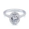 Halo Oval White Sapphire 3-Piece Wedding Set in Sterling Silver