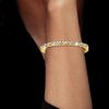 18K Gold Plated Sterling Silver Baguette Cut Tennis Bracelet (23.5 CT. TW.)