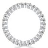 9.15MM Multi-Row Cubic Baguette Cut Eternity Wedding Band Ring in 925 Sterling Silver