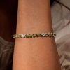 Peridot Tennis Bracelet for Women in Sterling Silver - Round Cut, 8.50 CT. TW