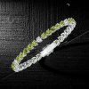 Peridot Tennis Bracelet for Women in Sterling Silver - Round Cut, 8.50 CT. TW