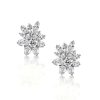 2.50 CTW Round & Marquise Cut White Sapphire Stud Earrings in Rhodium Plated Sterling Silver