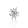 2.50 CTW Round & Marquise Cut White Sapphire Stud Earrings in Rhodium Plated Sterling Silver