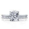 Sterling Silver Promise Ring and Engagement Ring Set - 1.88 CT Center Stone