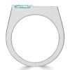 Emerald Cut Aquamarine Wedding Band in Sterling Silver - Vintage Style