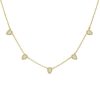 18K Gold Plated Sterling Silver Pear Cut Halo Chain Necklace