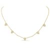18K Gold Plated Sterling Silver Pear Cut Halo Chain Necklace