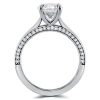 Classic Pave Setting Solitaire Bridal Ring Set in Sterling Silver