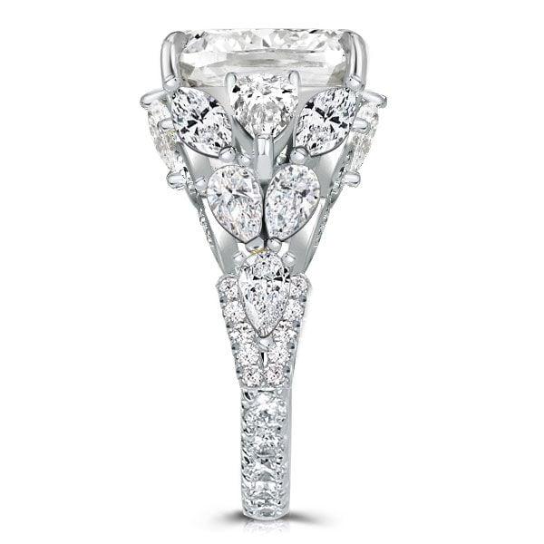 Multi-Shape Engagement Ring 10.99 CTW in Rhodium Plated 925 Sterling Silver