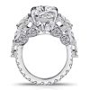 Multi-Shape Engagement Ring 10.99 CTW in Rhodium Plated 925 Sterling Silver