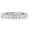 Asscher Cut Eternity Wedding Band in 925 Sterling Silver with Rhodium Finish