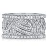 White Sapphire Eternity Wedding Band for Women in Sterling Silver, 2.50 CT. TW.