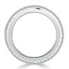 White Sapphire Eternity Wedding Band for Women in Sterling Silver, 2.50 CT. TW.