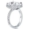 Oval Cut Engagement Ring 12.86 CT. Statement Stone in Rhodium Plated Sterling Silver