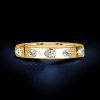 Sideways Pear Cut 5-Stone Anniversary Band in Sterling Silver