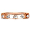 Sideways Pear Cut 5-Stone Anniversary Band in Sterling Silver