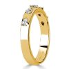 Sideways Pear Cut 5-Stone Anniversary Band in Sterling Silver