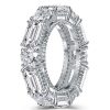 Baguette Eternity Wedding Band - 925 Sterling Silver - 10.05 CTW
