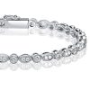 Milgrain Round Cut Tennis Bracelet in Sterling Silver with 2.50 CT. TW Stones for Weddings