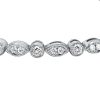 Milgrain Round Cut Tennis Bracelet in Sterling Silver with 2.50 CT. TW Stones for Weddings
