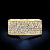 Micro Pave Half Eternity Wedding Band for Women in 18K Gold Plated Sterling Silver