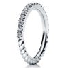 Twisted Rope Wedding Band with Created White Sapphire in Sterling Silver