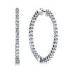 Sterling Silver Hoop Earrings - 31.2mm Lightweight Hinged Hoops