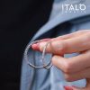 Sterling Silver Hoop Earrings - 31.2mm Lightweight Hinged Hoops