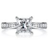 2.00 CT. TW. Princess Cut Solitaire Engagement Ring in Rhodium-Plated Sterling Silver