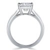 2.00 CT. TW. Princess Cut Solitaire Engagement Ring in Rhodium-Plated Sterling Silver