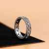 Vintage Milgrain Pave Wedding Band - Sterling Silver & White Sapphire