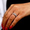 Vintage Milgrain Pave Wedding Band - Sterling Silver & White Sapphire