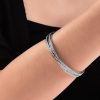 Sterling Silver Plated Women's Bracelet with 2.00 CT. TW Stones - 7.5 Inches