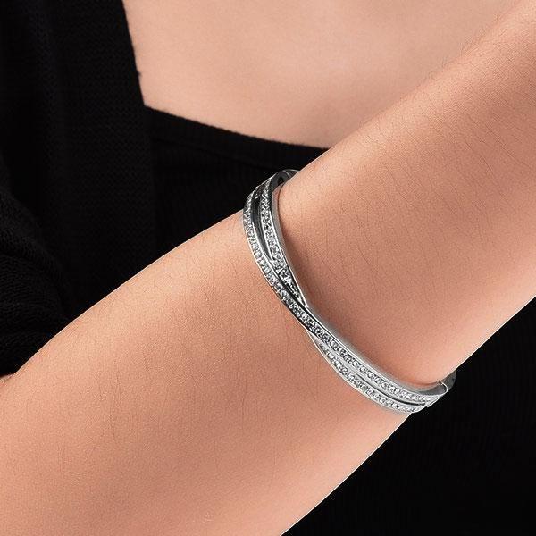 Sterling Silver Plated Women's Bracelet with 2.00 CT. TW Stones - 7.5 Inches
