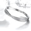Sterling Silver Plated Women's Bracelet with 2.00 CT. TW Stones - 7.5 Inches