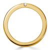 2mm Sterling Silver Single Stone Wedding Band - Classic & Dainty