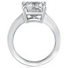 Blue Emerald Cut Engagement Ring - 925 Sterling Silver - 5 Carat Center Stone