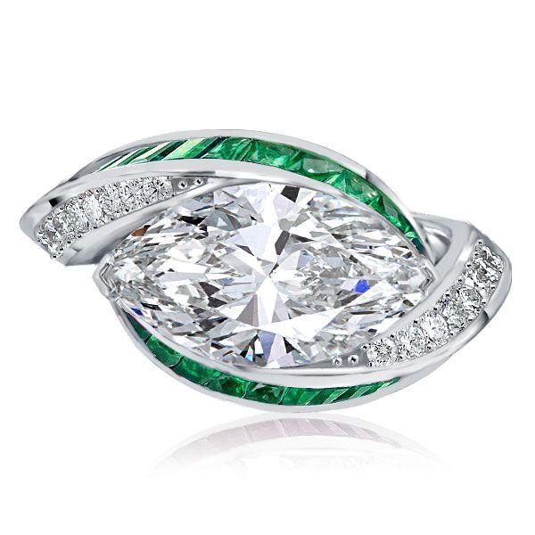 Marquise Cut Vintage Engagement Ring - 925 Sterling Silver