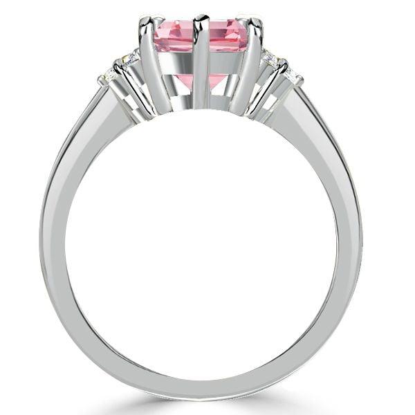 Pear Shaped Pink Stone Ring for Women, 3.00 CT. TW., Sterling Silver