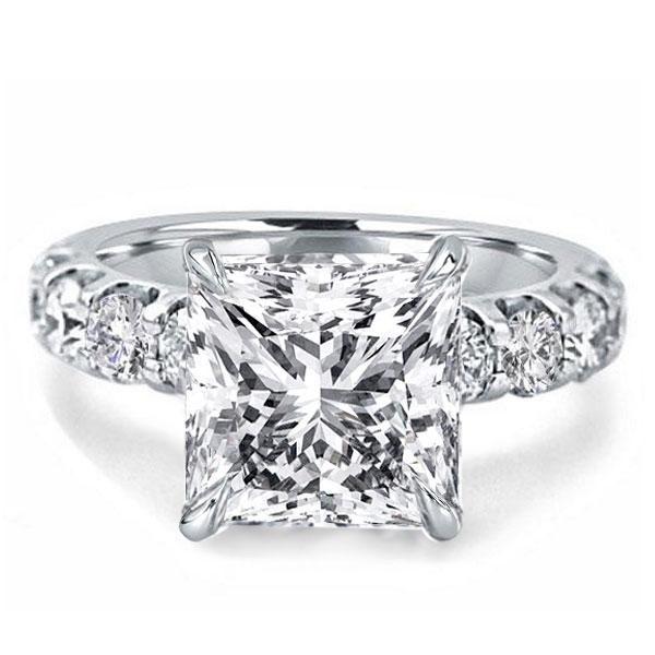Princess Cut 4.00 CT Simulated Diamond Wedding Ring - 925 Sterling Silver