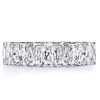 Cushion Cut Cubic Zirconia Eternity Wedding Band - Sterling Silver