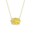 18K Gold Plated Sterling Silver Yellow Topaz Solitaire Necklace and Earrings Jewelry Set