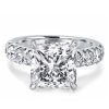 4.00 CT Princess Cut Diamond Alternative Wedding Ring in Rhodium-Plated Sterling Silver