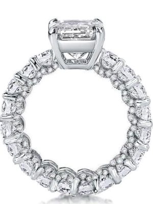 3.0 CT Canary Yellow Cubic Zirconia Sterling Silver Engagement Ring