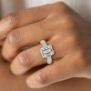 3.0 CT Canary Yellow Cubic Zirconia Sterling Silver Engagement Ring