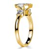 Asscher Cut 3 Stone Engagement Ring - Sterling Silver 925, 3.00 CT TW