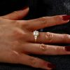 Asscher Cut 3 Stone Engagement Ring - Sterling Silver 925, 3.00 CT TW