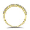 Gold Plated Eternity Band with Created White Sapphires in Sterling Silver