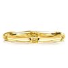 Golden Bamboo Wedding Band - 18K Gold Plated Sterling Silver